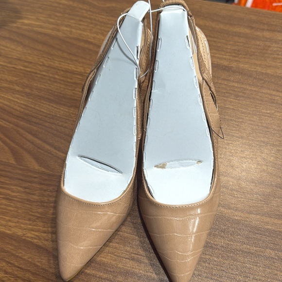 Express Sling back snake print tan heels size 8 - Picture 5 of 5